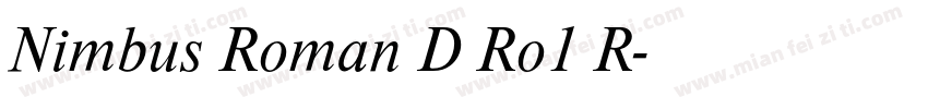 Nimbus Roman D Ro1 R字体转换